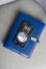 Smart блокнот з зарядкою Еко-шкіра глянець в синьому кольорі павербанк 10000 mAh - Зображення 2