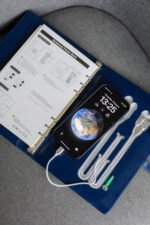 Smart блокнот з зарядкою Еко-шкіра глянець в синьому кольорі павербанк 10000 mAh - Зображення 5