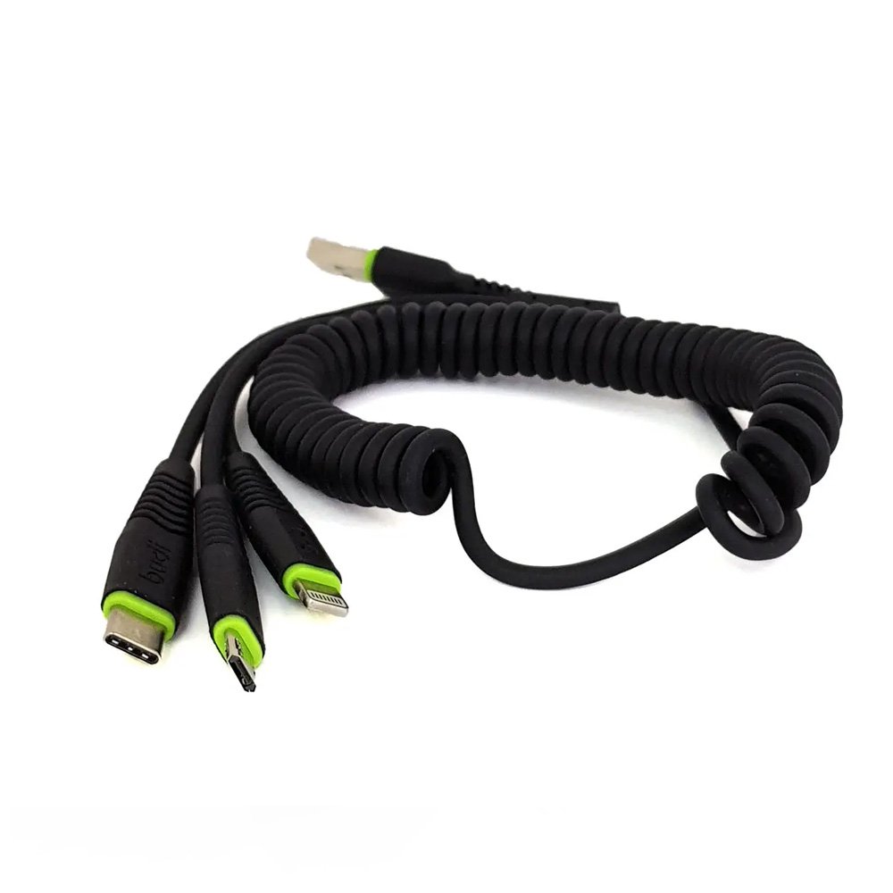 cable_3in1_1.jpg Кабель Budi Rapid Series 3-in-1 cable for IP+Micro+Type-C Black - Зображення 1