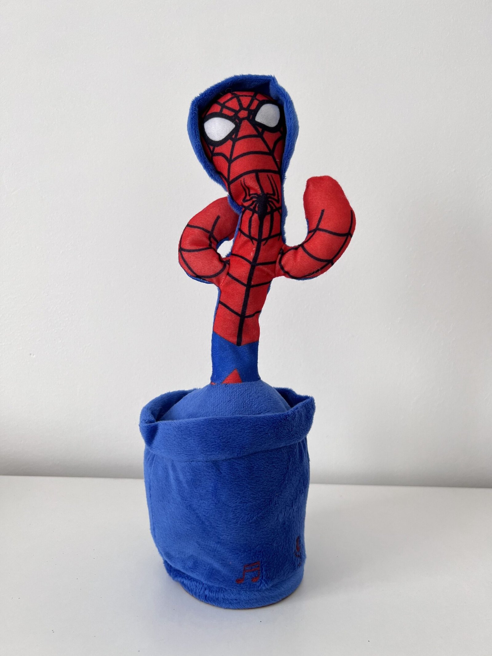 img_6349-rotated-1.jpg М'яка інтерактивна іграшка Танцюючий кактус Спайдермен повторює слова і співає синя - Зображення 1