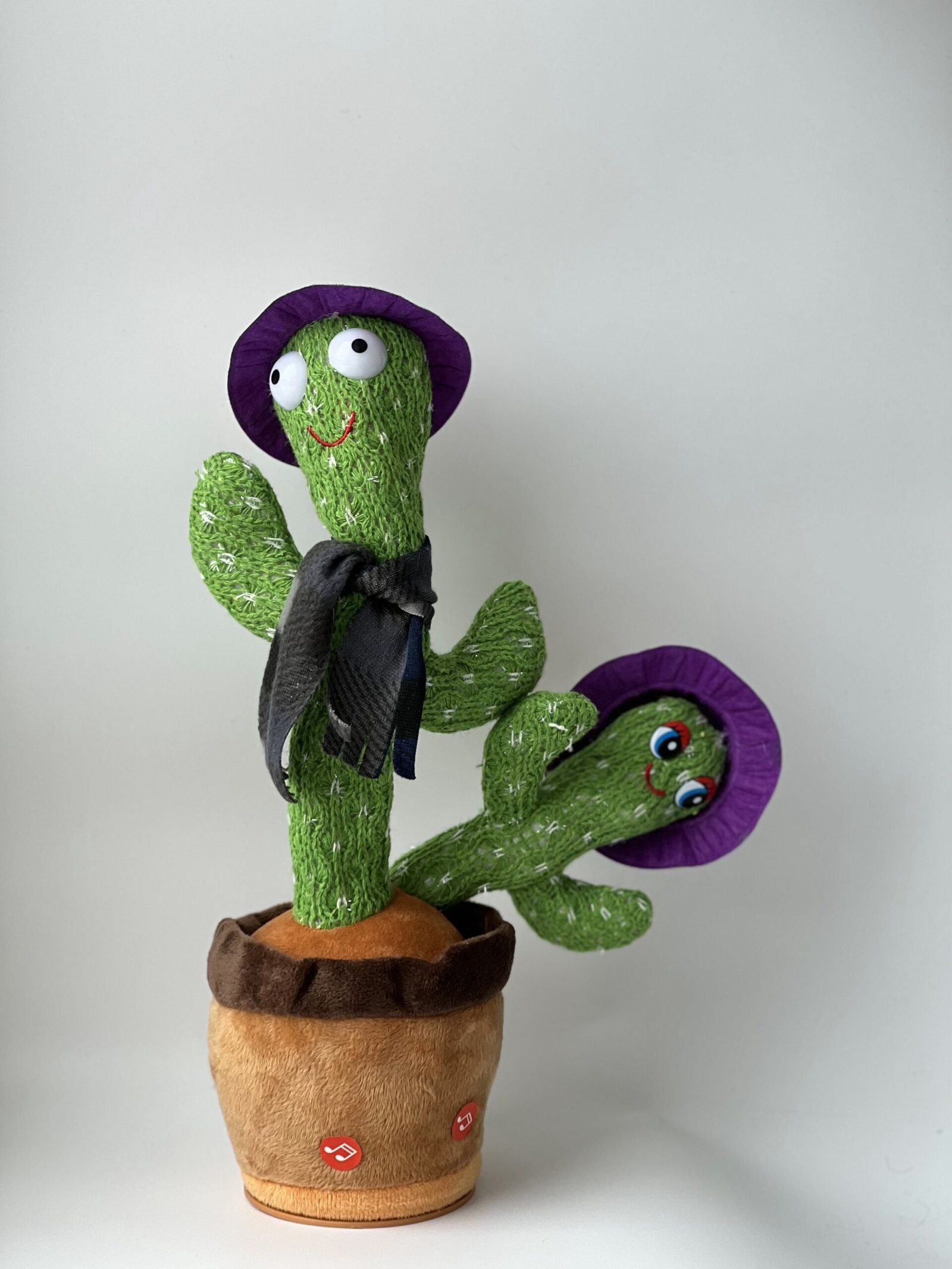 img_6366.jpg М'яка інтерактивна іграшка Танцюючий кактус подвійний double повторює слова і співає - Зображення 1