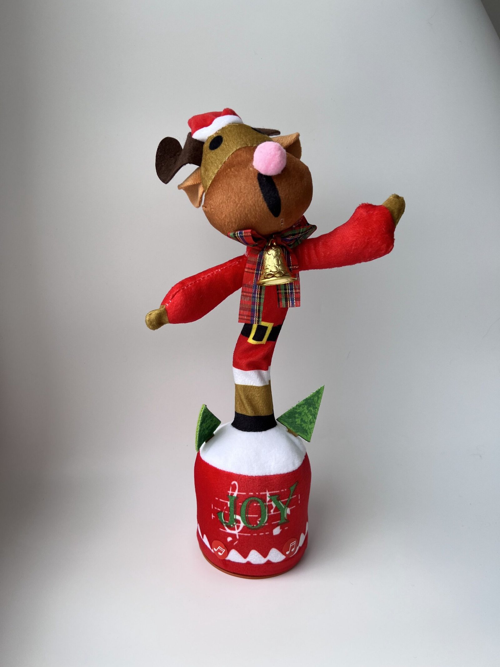 img_6377-rotated-1.jpg М'яка інтерактивна іграшка Танцюючий кактус Олень повторює слова і співає червона - Зображення 1